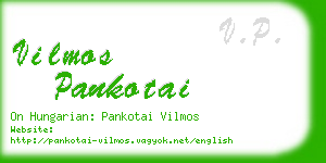 vilmos pankotai business card